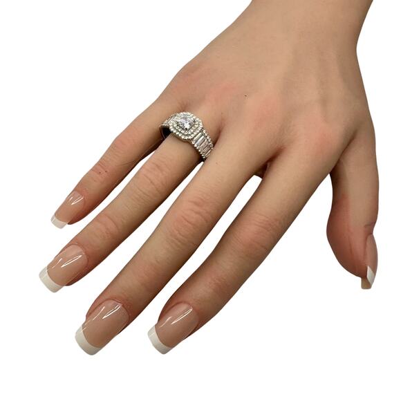 Asscher Cut 2.50 ct Lab Created White Sapphire Ring size 10 - Picture 8 of 11